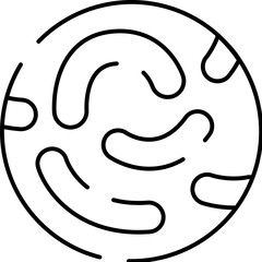 Bacteria microorganisms growing in petri dish icon