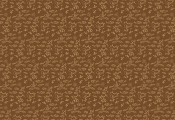Artistic background design pattern depicting birds, cloud and sun habitat, symbol of natural beauty, suitable for World Bird Day celebration design with minimalist brown outline nuances