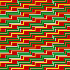Broken line, zigzag, isolated seamless pattern of lines on a red background. Vector illustration.