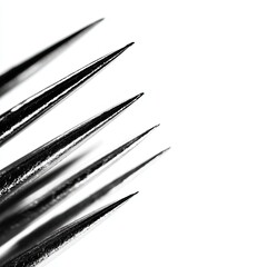 Close-up of Silver Fork Tines: An elegant composition features the sleek, sharp tines of a silver fork, reflecting the ambient light and showcasing intricate detail in this macro shot. 