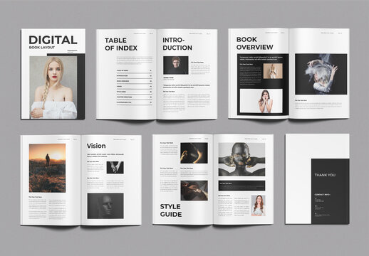 Digital Book Layout Design Template