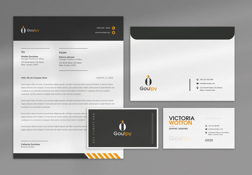 Modern Corporate Branding Stationery Mockup Set