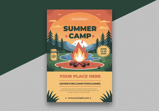 Summer Camp Event Flyer Layout