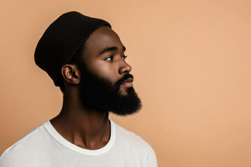 Obraz premium Stylish Black Man in Profile