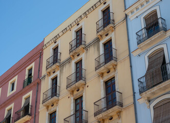 Colorful facade in the streets of Tarragona, Costa Dorada. © Isabel