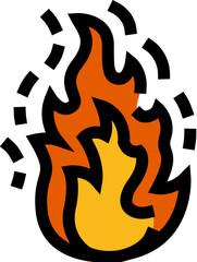 Fire flame icon representing heat and energy