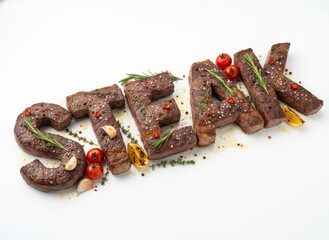 Steak Typography Food Art