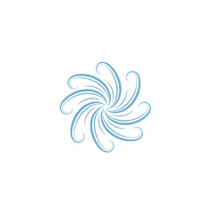 Obraz premium Decorative swirl design in blue and white colors 