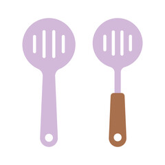 Slotted spoon icon vector design template