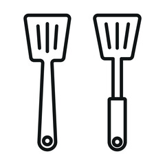 Slotted spoon icon vector design template