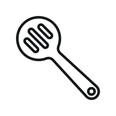 Slotted spoon icon vector design template