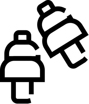 Unbuckled seat belt icon representing car safety warning