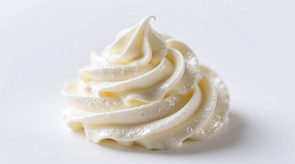 buttercream frosting isolated on white background