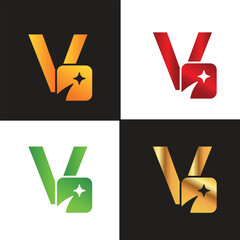 Letter V logo, V logo, AI logo set, modern and minimal design, tech-inspired, colorful icons and symbols, suitable for artificial intelligence, innovation, branding, startups, and digital identity.