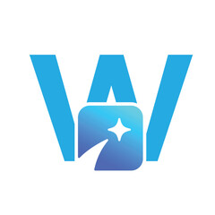 Letter W logo, W logo, AI logo set, modern and minimal design, tech-inspired, colorful icons and symbols, suitable for artificial intelligence, innovation, branding, startups, and digital identity.