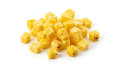 pineapple slice isolated on white background, stock photography

