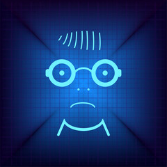 Vector illustration on a blue background