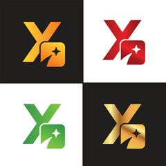 Letter X logo, X logo, AI logo set, modern and minimal design, tech-inspired, colorful icons and symbols, suitable for artificial intelligence, innovation, branding, startups, and digital identity.