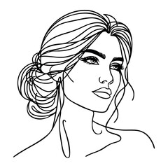 A girl laughing.  Vector illustration.
