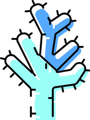 Coral reef ecosystem element marine life icon