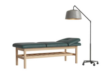 Modern Medical Examination Table with Lamp