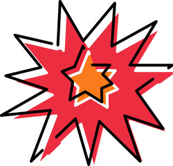 Obraz premium Comic book explosion sound effect with pop art style