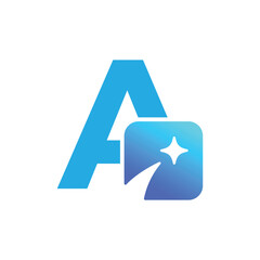 Letter A logo, A logo, AI logo set, modern and minimal design, tech-inspired, colorful icons and symbols, suitable for artificial intelligence, innovation, branding, startups, and digital identity.