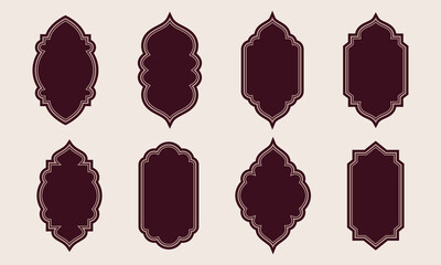 Vector set of modern and elegant geometrical frame shapes