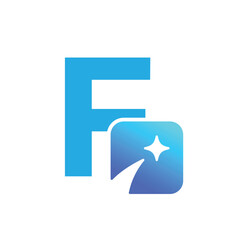 Letter F logo, F logo, AI logo set, modern and minimal design, tech-inspired, colorful icons and symbols, suitable for artificial intelligence, innovation, branding, startups, and digital identity.