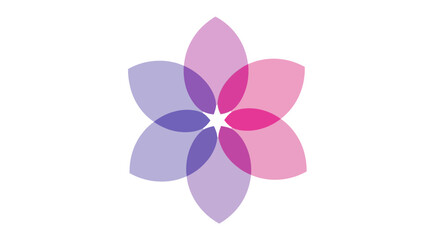 Fototapeta premium Blooming Petals: A modern depiction of nature's beauty through the delicate layers of flower petals. the design showcases soft hues and transparency creating a sense of growth and positivity.