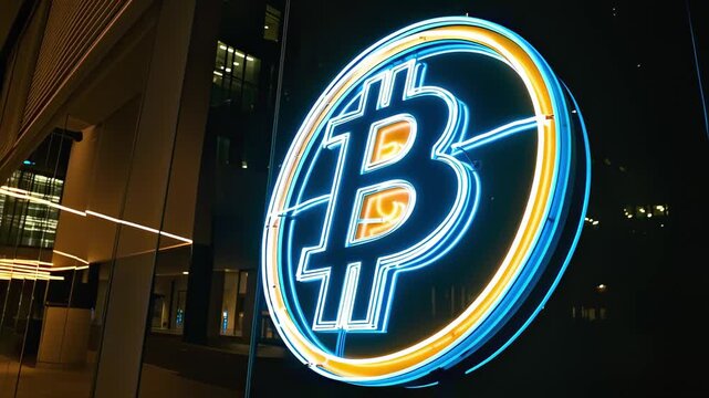 This engaging video explores the booming world of Bitcoin, showcasing its iconic logo in vibrant neon lights. Discover its impact on finance and the future of digital currency.