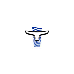 Obraz premium Strong bull head combined with a bold alphabet shape. Ideal for sports teams, fitness brands, steakhouse identity, and powerful corporate logos.
