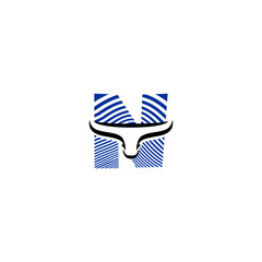 Strong bull head combined with a bold alphabet shape. Ideal for sports teams, fitness brands, steakhouse identity, and powerful corporate logos.