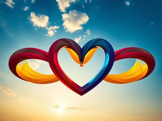 Infinite love loops, a cosmic dance of color and form, a foundation of pure affection from below ,  color,  pattern