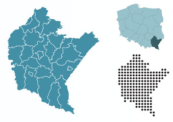Set maps of Podkarpackie Voivodeship