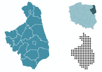 Set maps of Podlaskie Voivodeship
