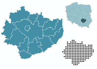 Set maps of Świętokrzyskie Voivodeship