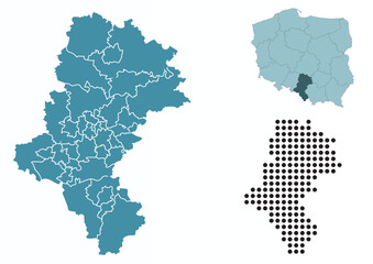 Set maps of Silesian Voivodeship