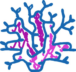 Abstract coral icon for marine life concept