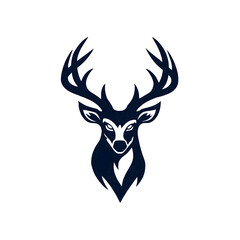 Deer head silhouette, Majestic Stag Emblem