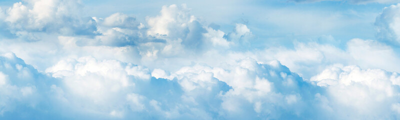 White clouds in blue sky