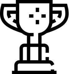 Award trophy line icon representing achievement and victory