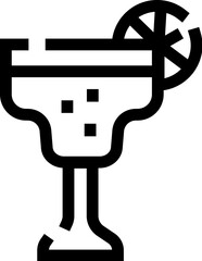 Margarita cocktail drink with lime slice icon