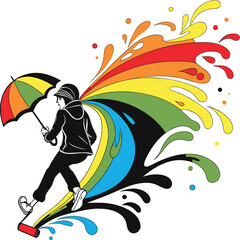 Colorful Paint Splatter Art Effect 7.eps