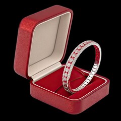 diamond ring in red box