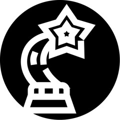 Star trophy award icon representing success and victory