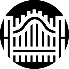 Decorative gate icon symbolizing entry and exclusion