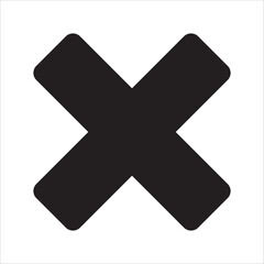 Fototapeta premium Cross mark icon. X letter mark symbol icon. Icon symbol for close, fail, error, cancel, delete, wrong, reject. Vector button icon.