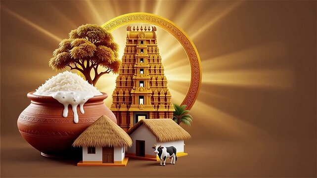 Festive Indian Street Scene with Flying Kites, Piles of Colorful Gulal Powder, Grains, and Lit Diyas for Celebration.