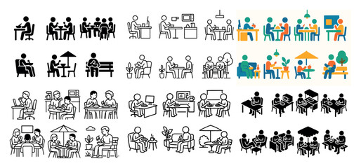 Fototapeta premium Diverse office and outdoor interactions